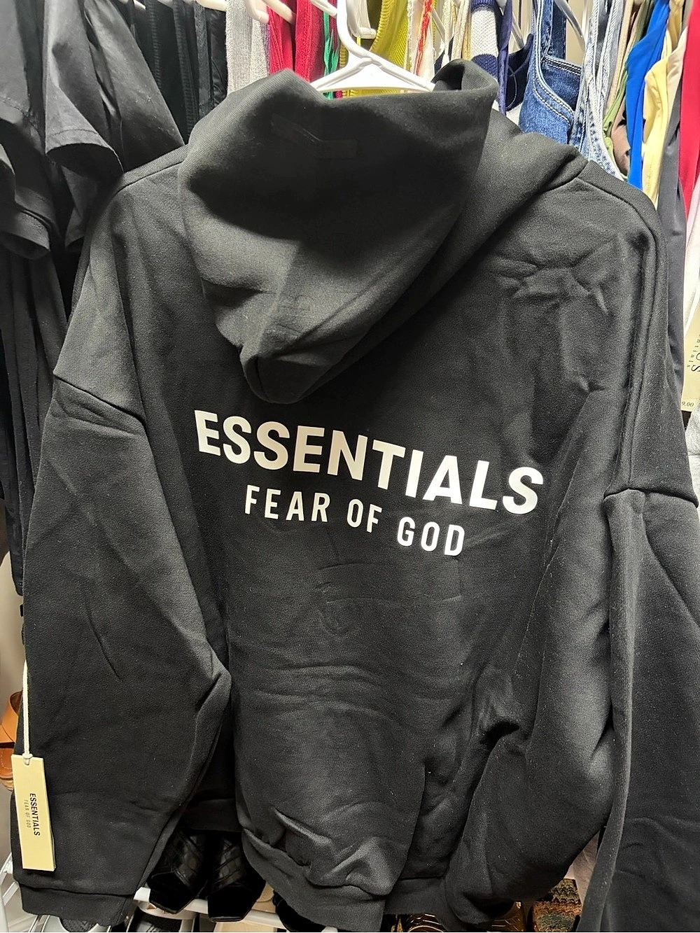 Authentic Essentials Fear of God Hoodie Black